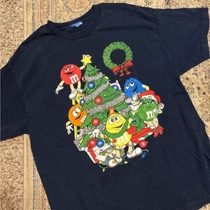 Vintage M&M's Christmas Tree Graphic T-Shirt